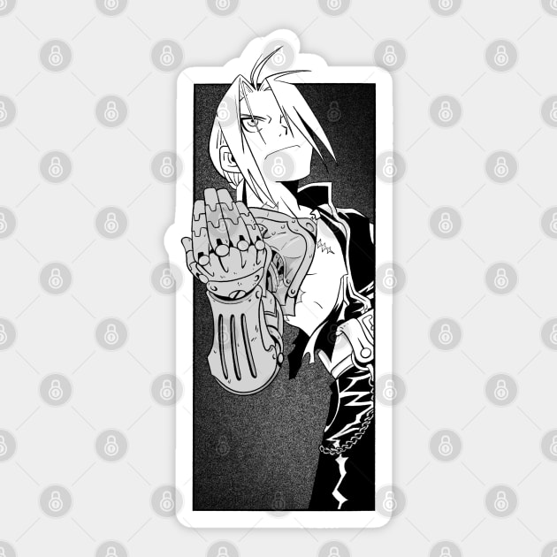 Edward Elric Full Metal Alchemist Sticker by Hacked By NA